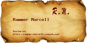 Rammer Marcell névjegykártya